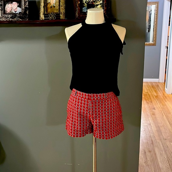 Banana Republic Factory Pants - Banana Republic shorts red and black print. Size 2 Great shape.